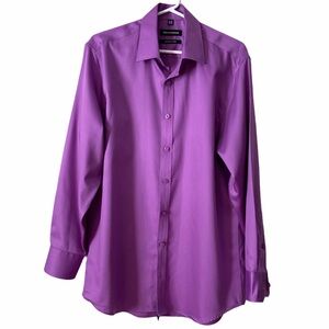 Bellissimo Men’s Purple Shirt, 15 1/2, 32/33